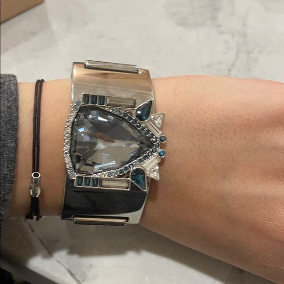 Swarovski Silver Bracelet with Blue Crystals - Picture 2 of 2